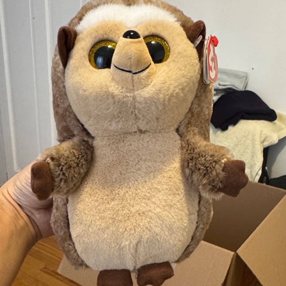 Ty Beanie Boos Hedgehog Plush - Brown and Cream